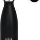 12 Oz Stainless Steel Vacuum Insulated Water Bottle - Double Walled Cola Shape Thermo - 24 Hours Cold, 12 Hours Hot - Reusable Metal Water Bottle - Kids Leak-Proof Sports Flask - Matte Black