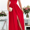 Summer Sleeveless Neck Hanging Back Dress - Red