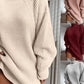 Women Turtleneck Oversized Knitted Dress Autumn Solid Long Sleeve Casual Elegant Mini Sweater Dress Winter Clothes