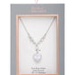 - Women'S Silver Plated Cubic Zirconia Heart Pendant Necklace, 18"