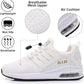 Women'S Running Shoes Fashion Non Slip Air Cushion Sneakers Casual Running Tennis Shoes for Indoor Outdoor Gym Jogging (Ivory, 8)