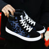 Hot9 High Top Sneakers Men Canvas Shoes Cool Street Shoes Young Male Sneakers Black Blue Red Mens Causal Shoes - Blue