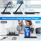 Wireless Charger, 18W Fast Iphone Charging Station for Iphone 16/15/14/13/12 /11/Pro Max/Plus, 3 in 1 Wireless Charging Stand for Iwatch Series SE 10/9/8/7/6/5/4/3, Airpods Pro/3/2 (W/ QC3.0 Adapter)