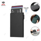 Rfid Smart Wallet Credit Card Holder Metal Thin Slim Men Women Wallets Pop up Minimalist Wallet Small Black Purse Metal Vallet