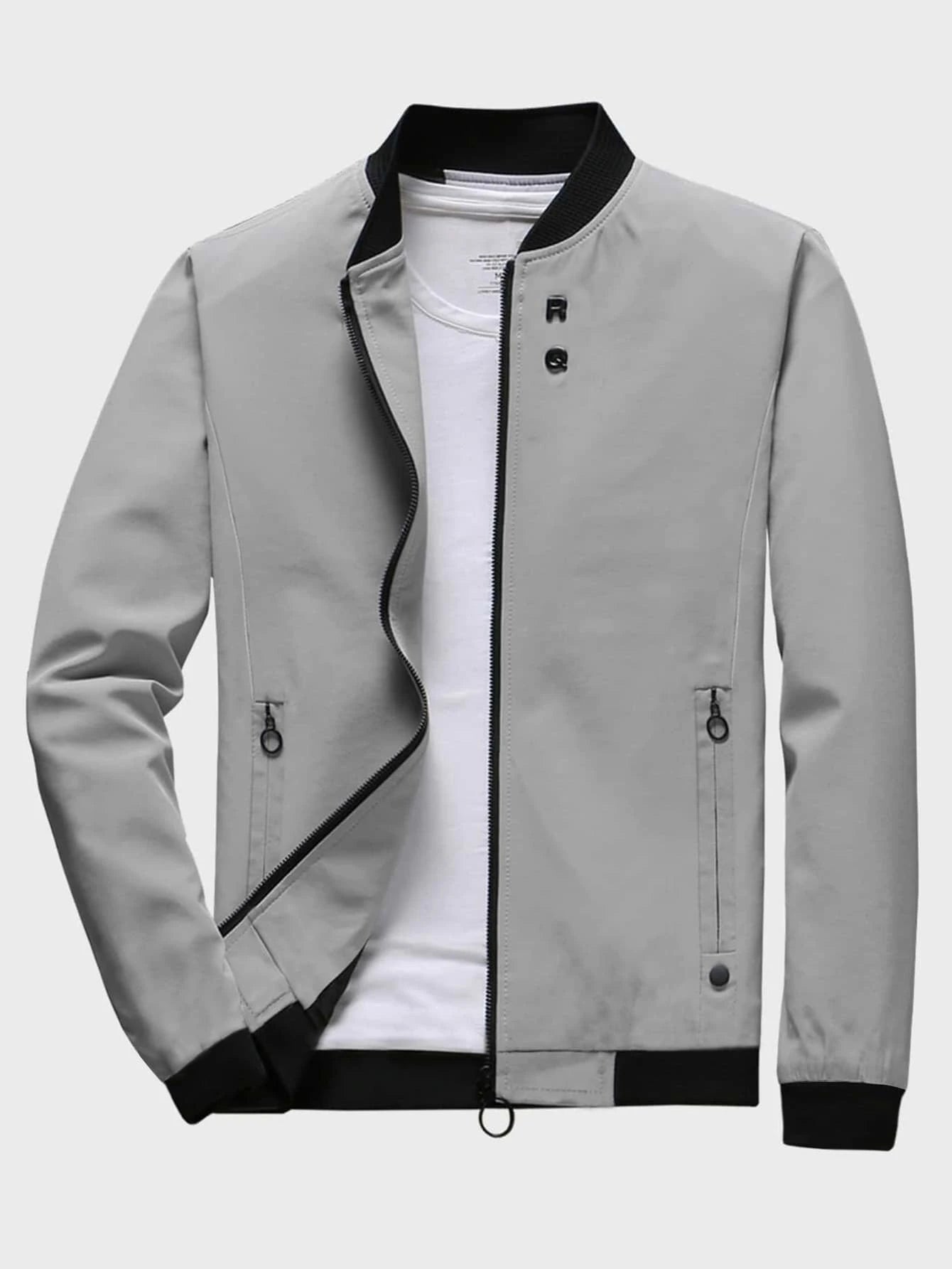 Manfinity Mode Men 1Pc Zip up Bomber Jacket