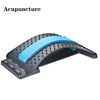 Magnetotherapy Multi-Level Adjustable Back Massager Stretcher Waist Neck Fitness Lumbar Cervical Spine Support Pain Relief - Acupuncture Blue