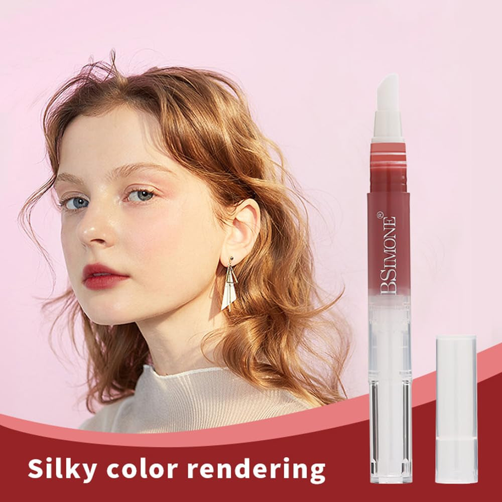 Velvet Lip Gloss, Matte Finish Lip Tint, Smooth & Silky Texture Plumping Lip Lacquer, Non-Sticky Ultra-Shine Lip Glaze, Long Lasting Moisture Waterproof Smudge-Proof Lip Shimmer Lip Topcoat(03)