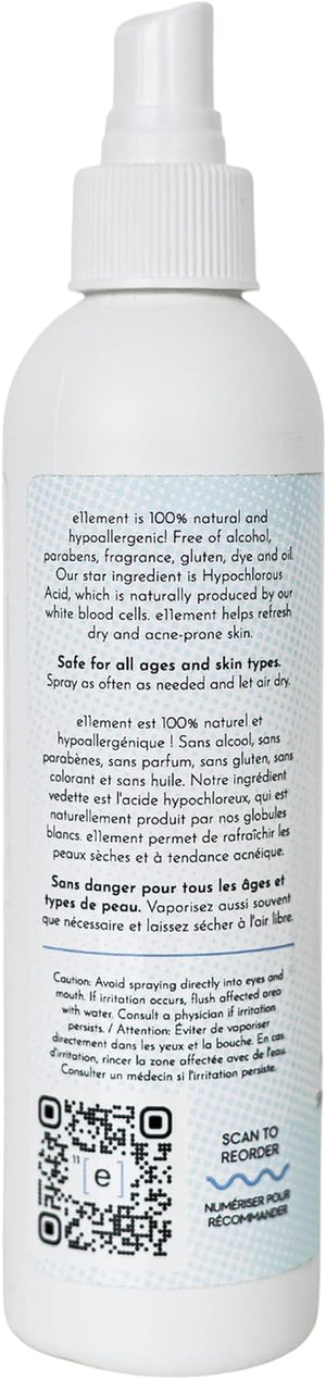 Hypochlorous Acid Face and Skin Spray - HOCL- Safe for Use on Acne Prone Skin - Eczema - Dry Scalp - Post Procedure -Toner - Eye Lash Cleanser - Face and Hand Cleanser (Large 8 Oz.)