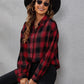 SHEIN LUNE Plaid Print Drop Shoulder Shirt