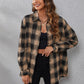 SHEIN LUNE Plaid Print Drop Shoulder Shirt