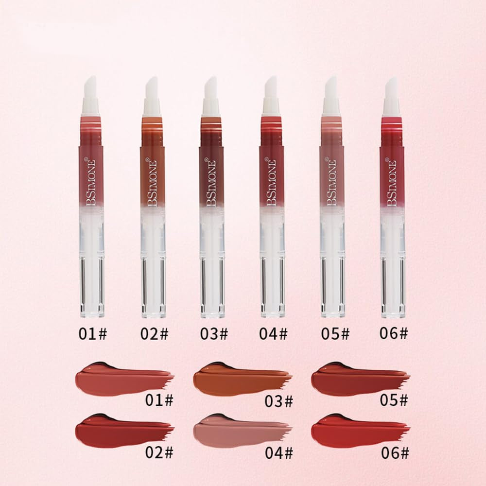 Velvet Lip Gloss, Matte Finish Lip Tint, Smooth & Silky Texture Plumping Lip Lacquer, Non-Sticky Ultra-Shine Lip Glaze, Long Lasting Moisture Waterproof Smudge-Proof Lip Shimmer Lip Topcoat(03)