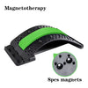 Magnetotherapy Multi-Level Adjustable Back Massager Stretcher Waist Neck Fitness Lumbar Cervical Spine Support Pain Relief - Magnetotherapy Green