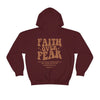 Faith over Fear Hoodie Christian Sweatshirt Trendy Faith Shirt Cute Religious Hooded Preppy Women Christian Sweater Hoodies - Maroon