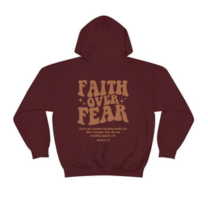 Faith over Fear Hoodie Christian Sweatshirt Trendy Faith Shirt Cute Religious Hooded Preppy Women Christian Sweater Hoodies