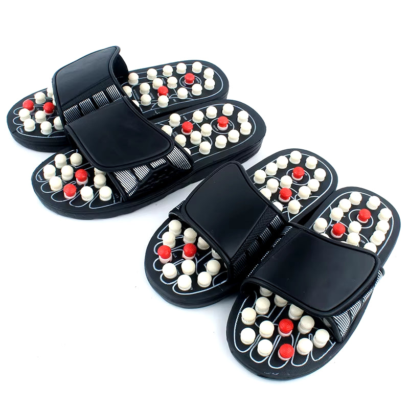 Acupoint Massage Slippers Sandal for Men Feet Chinese Acupressure Therapy Medical Rotating Foot Massager Shoes Unisex 698