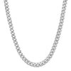 Miami Cuban Link 18" Chain Necklace (6Mm) in 10K Gold - White Gold