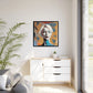 Woman Abstract Portrait - Canvas Wall Art with Frame