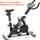 Silent Magnetic Resistance Indoor Cycling Bike, Fully Adjustable Design for All People, Stationary Exercise Bikes for Home (400 Lbs Weight Capacity)