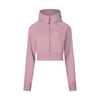 Cropped Zip-Through Hoodie - Pink