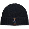 Men'S Solid Flag Bear Beanie - Charcoal