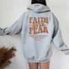 Faith over Fear Hoodie Christian Sweatshirt Trendy Faith Shirt Cute Religious Hooded Preppy Women Christian Sweater Hoodies - Gray