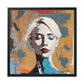 Woman Abstract Portrait - Canvas Wall Art with Frame