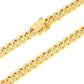 14K Yellow Gold 7.5Mm Miami Cuban Link Chain Necklace, Mens Womens Jewelry 16" - 30"