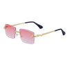 Fashion Rimless Sunglasses for Men - C7 Gold Tea Powder Tablets