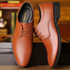 Fashion Slip New Men'S Dress Shoes Men'S Oxford Fashion Business Dress Men'S Shoes Classic Leather Suit Shoeshot Wedding Shoes - Brown