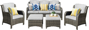 Patio Furniture,Outdoor Furniture Set,Outdoor Rattan Furniture (Grey)