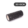 30Cm Yoga Column Foam Fitness Muscle Training Pilates Sports Massage Foam Roller Grid Trigger Point Therapy Home Gym Exercise - Black