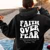 Faith over Fear Sweatshirt,Christian Shirt,Bible Verse Hoodi - Black