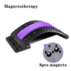 Magnetotherapy Multi-Level Adjustable Back Massager Stretcher Waist Neck Fitness Lumbar Cervical Spine Support Pain Relief - Magnetotherapypurple