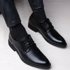 Fashion Slip New Men'S Dress Shoes Men'S Oxford Fashion Business Dress Men'S Shoes Classic Leather Suit Shoeshot Wedding Shoes - Black