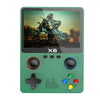 2023 New X6 3.5Inch IPS Screen Handheld Game Player Dual Joystick 11 Simulators GBA Video Game Console for Kids Gifts - Green