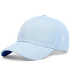 Unisex Simple Cross Water Drop Embroidery Baseball Caps Spring and Autumn Outdoor Adjustable Casual Hat Sunscreen Hat - Light Blue