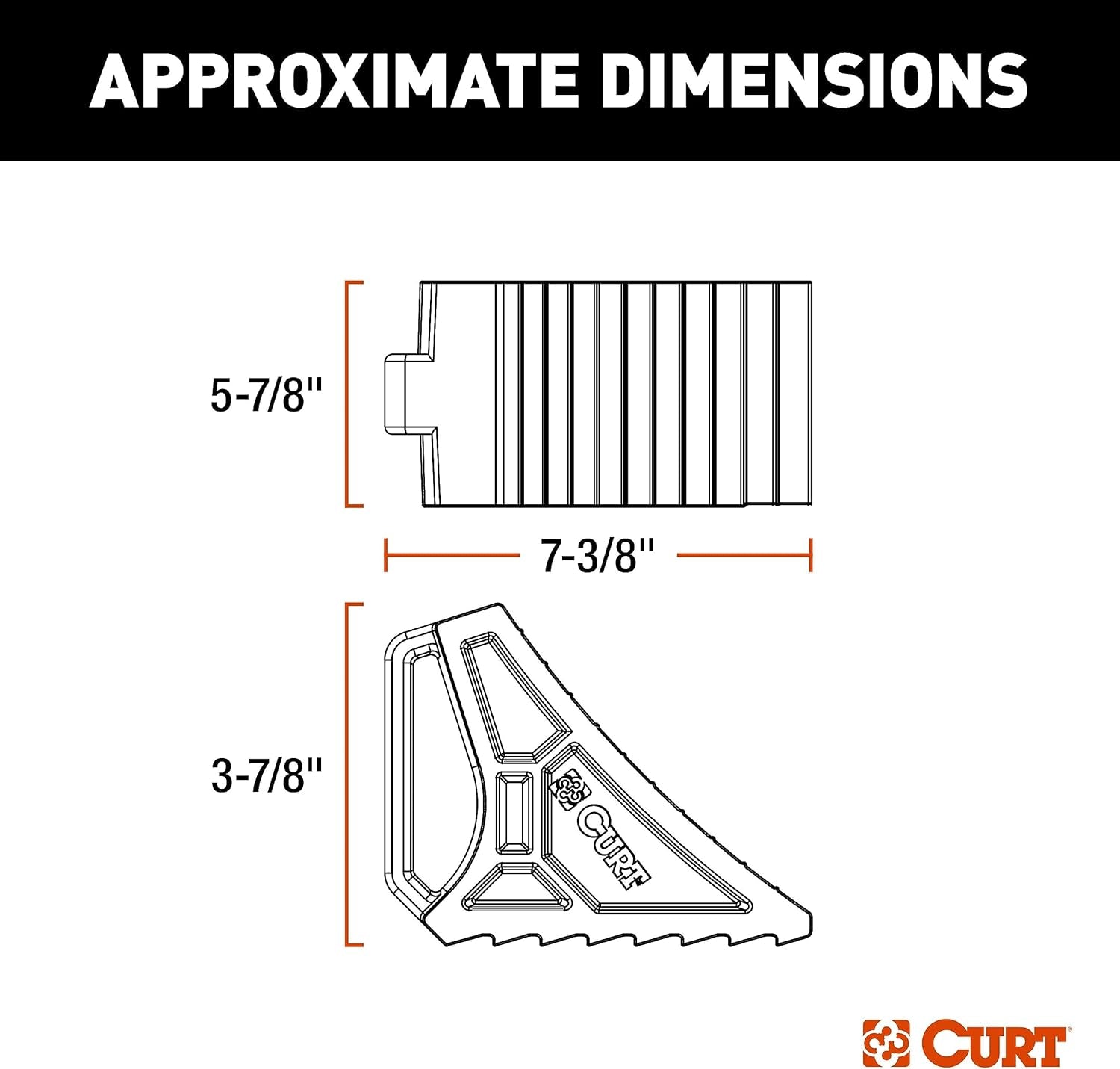 22803 HD Wheel Chock with Mounting Bracket