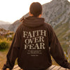 Faith over Fear Sweatshirt,Christian Shirt,Bible Verse Hoodi - Coffee