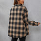 SHEIN LUNE Plaid Print Drop Shoulder Shirt