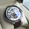 Men'S Watch Fashion Trend Belt Blue Light Watch Men'S Multi-Function Automatic Mechanical Watch Men'S Watch - Black Belt Silver