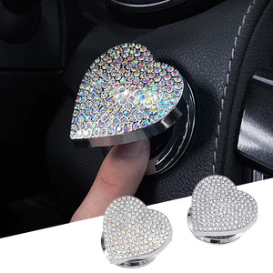 Crystal Engine Ignition Onekey Start Stop Push Button Switch Protective Cover Bling Girls Auto Accessories Car Interior Decor