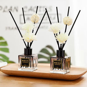 1Pc 50Ml Gradent Color Reed Diffuser Home Fragrance Diffuser Essential Oil Aromatherapy Refill Rattan Sticks Diffuser Home Decor