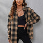 SHEIN LUNE Plaid Print Drop Shoulder Shirt