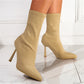 2023 Women Fetish Silk Sock Boots 11.5Cm High Heels Stretch Fashion Heels Peach Ankle Boots Peach Rose Red plus Size 43 Shoes