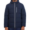 Men'S Quilted Hooded Puffer Jacket - Navy