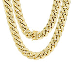 10K Yellow Gold 13Mm Thick Miami Cuban Link Chain Necklace, Mens Jewelry 20" - 30"