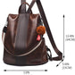 Women Backpack Purse anti Theft Waterproof Detachable Covertible Casual Travel Shoulder Bag (Coffee)