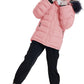 Girls' Puffer Jacket Soft Fleece Lined Warm Hooded Winter Coat