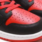 Mens Air  1 Mid Casual & Dress Shoes, round Toe, Black & Red, Size 105