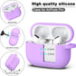 Compatible with Airpods Pro Case with Keychain,Full Protective Silicone Skin Accessories for Women Men Girl Compatible with Apple 2019 Latest Airpods Pro Case,Front LED Visible,Lavender